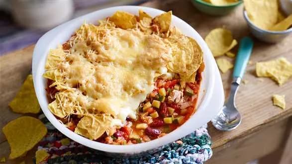 Zapiekanka z tuńczykiem w panierce z nachosów