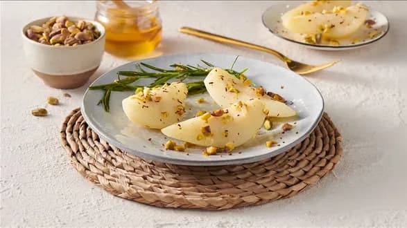 Gruszki parowane w białym winie