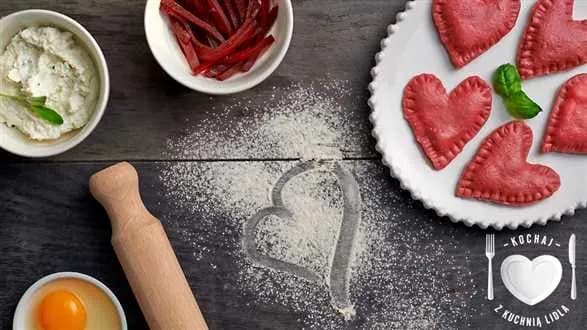 Walentynkowe ravioli z burakiem i fetą