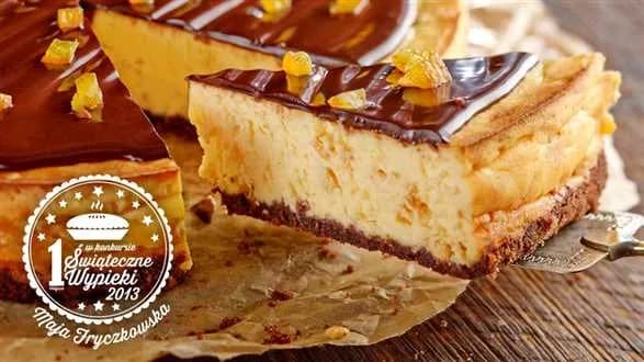 Świąteczny sernik waniliowy ze skórką pomarańczową